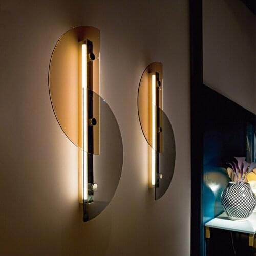 Modern Bedroom Wall Lights Stair Wall Lamp Sconce 5.9'' Globe Glass Double Ball Heads Vintage Indoor Lighting Fixtures