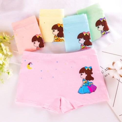 2021 New High Quality 6Pcs/Box Childrens Briefs Cartoon Pattern Girls Underwear Cotton Baby Girl Underpants Panties Kids Shorts