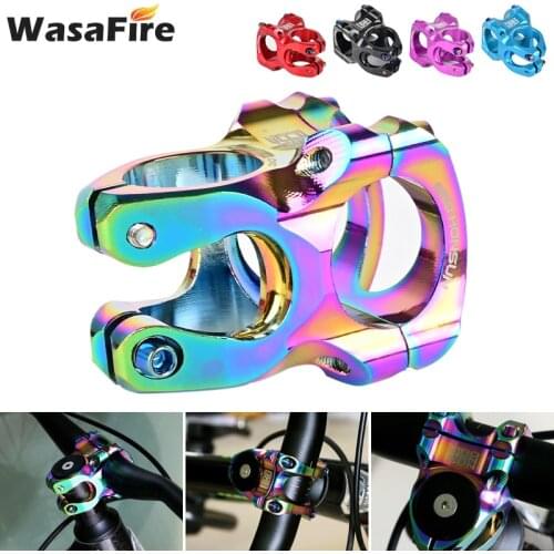 High-strength CNC Bike Stem Ultralight 31.8*45mm 0 Degree Bicycle Short Stem Colorful MTB Handlebar Stem Cycling Part