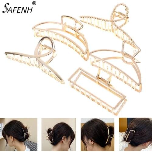 1PC Hairclips Hairpins Ladies Hairclips Hairpins Ladies Hairgrip Headwear Girl Women Barrettes Metal Hair Claws Hair Accessories