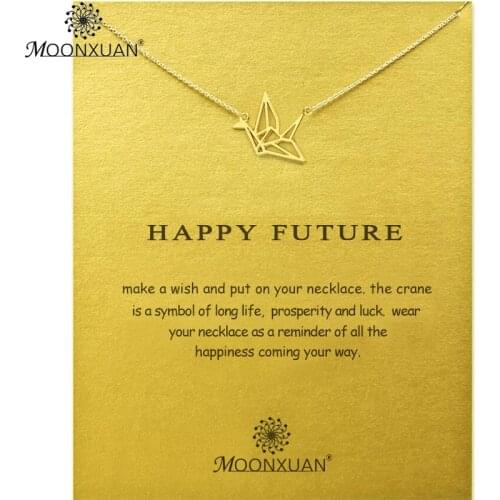 Dogeared Crane Gold Chain Necklace Women Jewelry Choker Collares De Moda 2019 Collier Collar Kolye Ketting Chains Femme