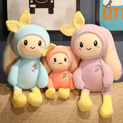 1pc 50-135cm Lovely Long Ear Rabbit Plush Toys Kawaii Dolls Stuffed Soft Cute Animal Pillow for Kids Girlfriend Valentines Gift