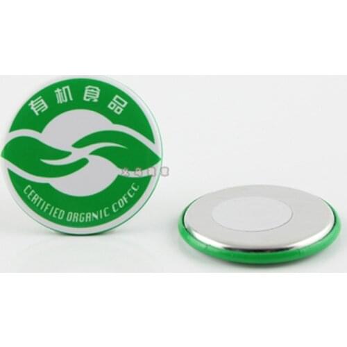 DIY personalized customized 32MM magnetic pin tinplate badge refrigerator sticker 100 sets