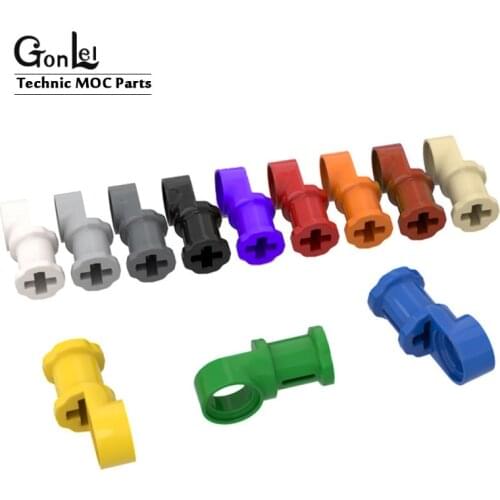 100Pcs/lot High-Tech Axle and Pin 1x2 Connector Toggle Joint Smooth Bricks Part Building Blocks MOC Particles Toys fit for 32126
