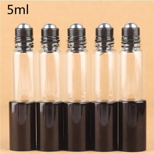 5ml Roll On Roller Bottles For Essential Oils Small Roll-on Refillable Perfume Bottle Deodorant Containers 100pcs/lot
