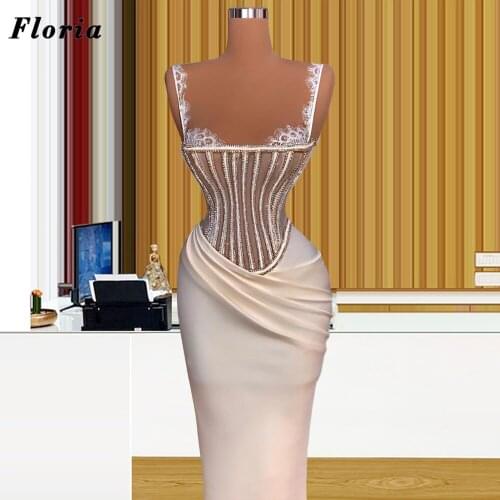 5Styles Beads Formal Evening Dresses Arabic Party Gowns 2021 Customized Long Middle East Evening Wear Prom Dress Abendkleider