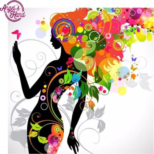 5D DIY Diamond embroidery Abstract beauty diamond painting Cross Stitch full square Rhinestone mosaic decoration gift zx