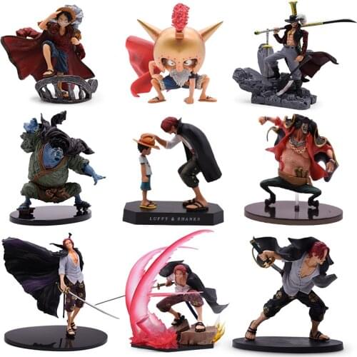 Anime One Piece Figure Monkey D Luffy Four Emperors Shanks Straw Hat Luffy PVC Action Figures Zoro Collectible Model Toy Gifts