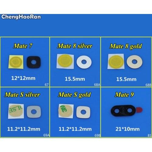 ChengHaoRan For Huawei Mate 7 8 9 S Rear Back Camera Lens Glass Cover Housing Phone Repair Parts