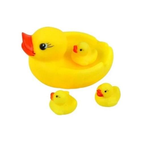 1 bag four loaded child bathing swimming essential baby swimming duck swimming duck toy duck 1 large 3 small S45