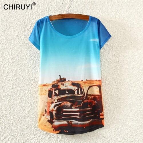 Женские футболки с принтом CHIRUYI China At AliExpress