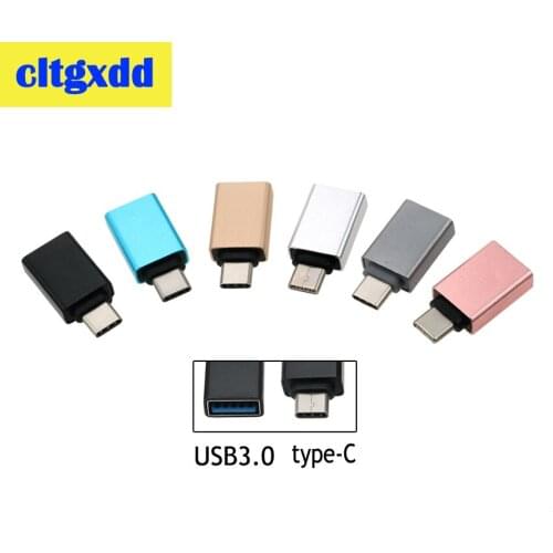 Cltgxdd USB-C OTG Converter Type C Male to USB 3.0 Female OTG Data Sync Adapter for Huawei Phone Macbook Metal Head Adapter