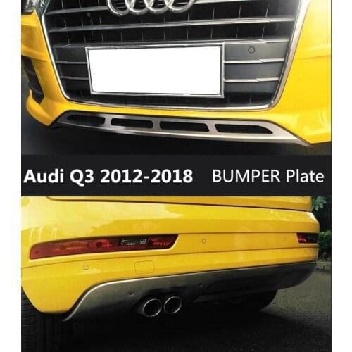 For Audi Q3 2012-2018 BUMPER GUARD Car BUMPER Plate High Quality Stainless Steel Front+Rear Auto Accessories