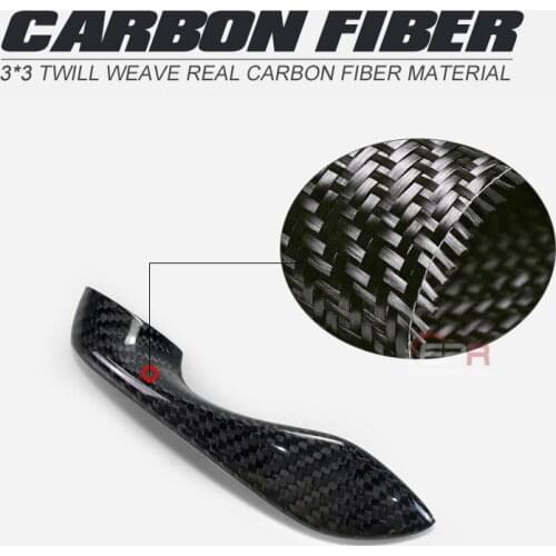 For Hodan Civic 2017 On Type R FK8 Carbon Fiber Front & Rear Inner Door Handle Trim Glossy Finish Fibre Interior Set Drift Part