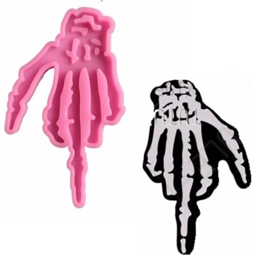 Halloween Ghost Claw Skeleton Hand Keychain Mold Diy Keychain Coasters Mold