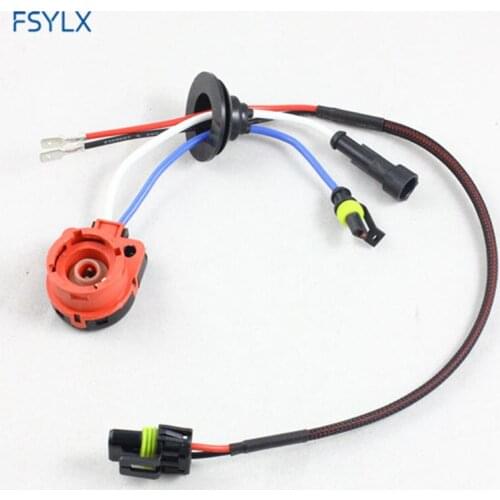 FSYLX HID Xenon D2S D2R D2C D4S AMP extension harness power cable for Car HID lamp ballast D2 D4 HID Converter Connector Adapter