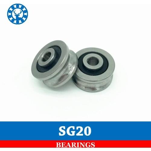 10pcs SG20 U Groove Bearing 6x24x11 Mm Double Row Sealed Ball Bearing For 8mm Linear Guide Rail SG6RS SG20RS