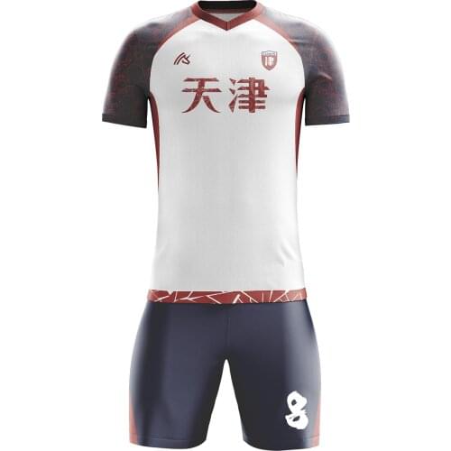 Customized blank printing design new style sport Tianjin City uniforms set soccer football jersey