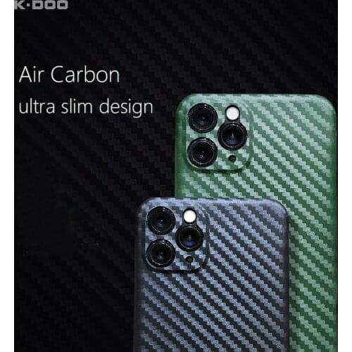 K-DOO Air Carbon Classic Ultra-Thin Carbon Fiber Handle Mobile Phone Case for iPhone11 / 12 Pro Max Case