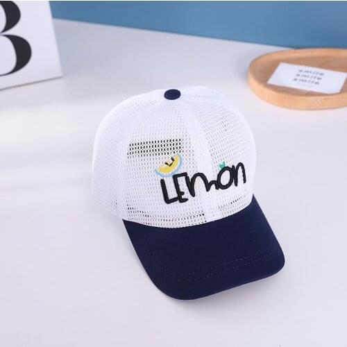 Ldslyjr 2021 Summer Letter Fruit Lemon Cotton Casquette Baseball Cap Adjustable Snapback Hats for Child Boy and Girl 124