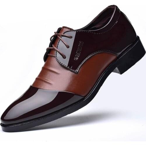 Fashion Genuine Leather Men Dress Shoes Brand Luxury Business Casual Classic Gentleman Shoes Man #RU0001