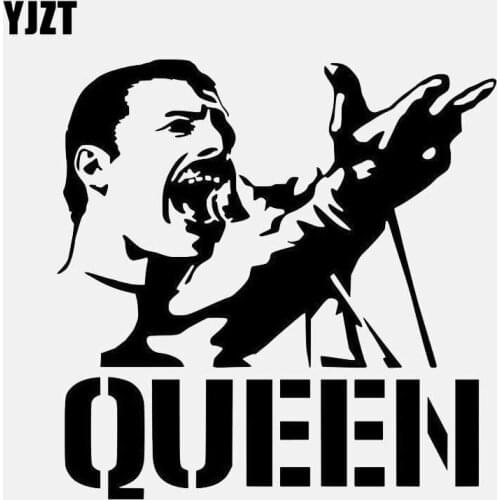 YJZT 15CM*15CM Vinyl Decal Car Sticker Queen American Singer Freddie Mercury Black/Silver C3-0575