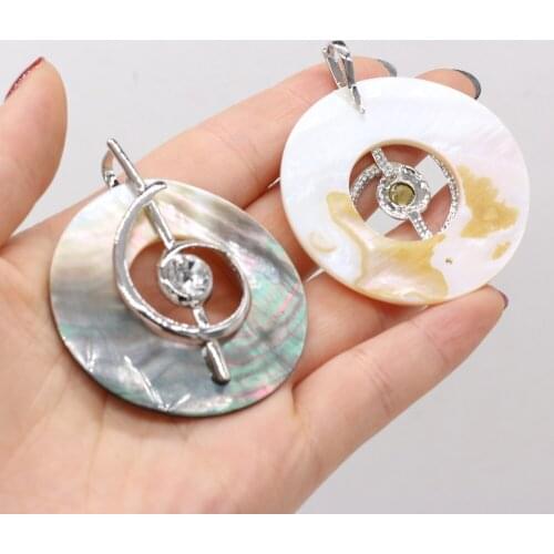 New Style Natural Shell Pendant Exquisite Note-Shaped Charms For Jewelry Making DIY Necklace Anklet Accessory
