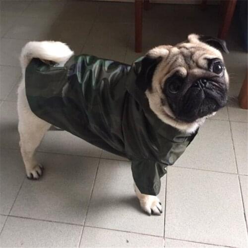 HJKL Pet Dog Raincoat Clothes For Big Dog French Bulldog Labrador Waterproof Rain Coat Jacket Costume Raincoat Clothing Pet Dog
