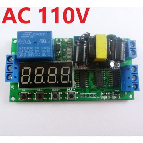 110V 220V AC Cycle Time Timer Switch Delay Relay ON OFF Repeat 1-9999s adjustable