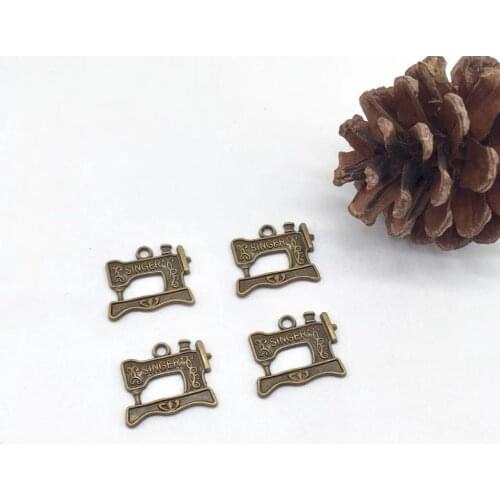 High quality vintage 16 pcs sewing machine charms fit Diy handmade necklace earrings bracelet charms Jewelry Making