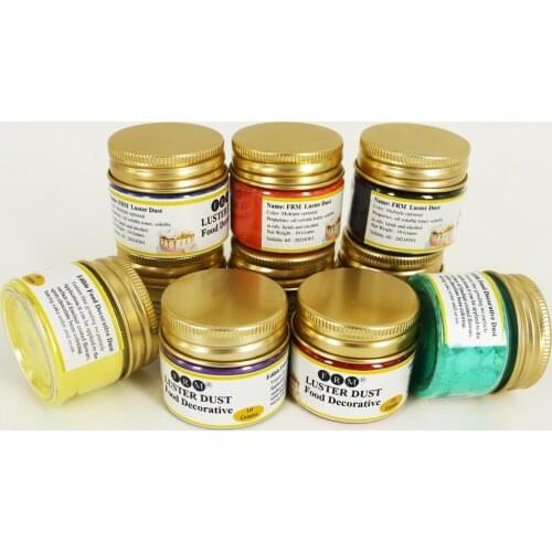 FRM Colorful fondant cake powder - edible gold powder 10g per bottle home DIY personality Cake \ Biscuits\ Pastry \Food \Baking