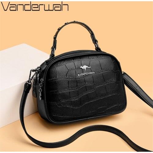 2 Layers Women Messenger Bag High Quality Soft Leather Crossbody Shoulder Bags for Female Luxury Designer Handbags Shopper Sac