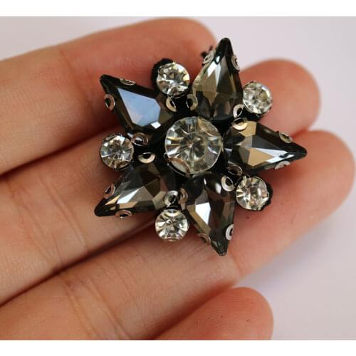 10pc/lot Glass rhinestone Star beaded patches for clothing DIY rhinestone sequins Sew on patch embroidery appliques parche ropa