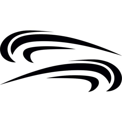 21*5.6cm 2x Fashion Cool Graphic Car Rear View Mirror Sticker Symmetrical Fun Unique Delicate Graphic