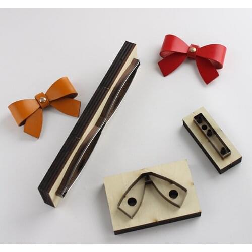 3 Pieces Bowknot Scrapbooking Embossing Wood Shape Metal Cutting Dies, Bow