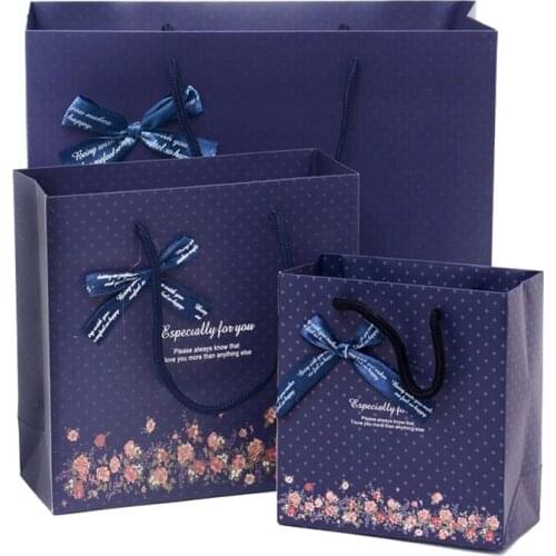 5/10pcs Royal Blue Butterfly Candy Bag Gift Paper Box Package Wedding Favor Gift Boxes Thank You Gift Birthday Party Favor Bags