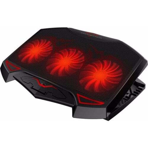 5-Gear Adjustable Angle Laptop Cooling Pad Cooler Stand With 2 USB 3 Fans for 12" 13" 14" 15" 15.6" 17" Laptop