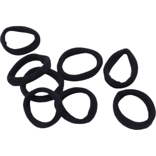 8 Pcs Black Stretchy Band Hair Tie Holder Ponytail Holder