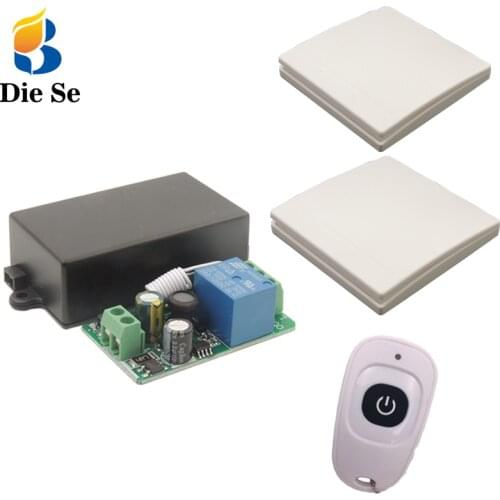 86 Wall Panel Universal Wireless Remote Control AC 185~250V 1CH 433Mhz Relay Receiver 2 button For Light Bulb Lamp Wall Switch