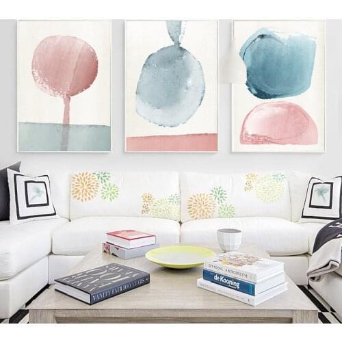 Abstract Canvas Paintings on The Wall Art Pastel Posters and Prints Minimalist Canvas Art Decoration Wall Pictures Home Decor