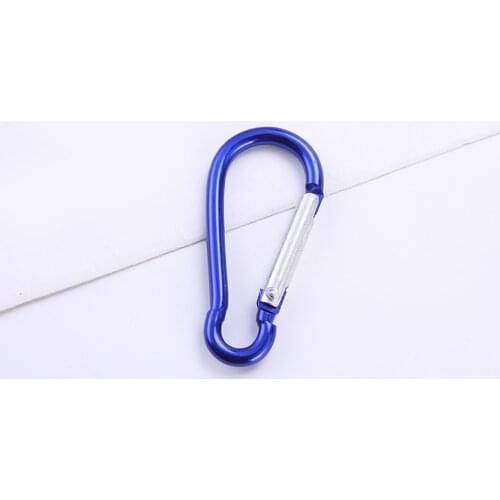 5 PCS Aluminum Carabiner D-Ring Clip Snap Hook Climbing Key Chain Hiking Keyring