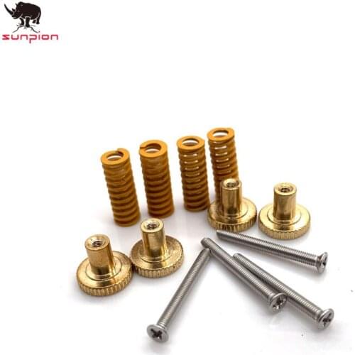 3d Printer Parts Hot Bed Spring Leveling Kit M3*30MMScrew&nut Leveling Spring Kit For Heated Bed Cr10 Ender-3 Prusa I3 Mk2/mk3