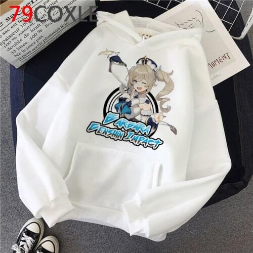 Kawaii New Game Genshin Impact Hoodies Women Funny Hip Hop Keqing Diluc Graphic Streetwear Unisex Harajuku Sweatshirts Female