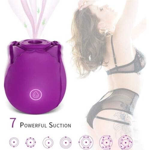 Clitoral Sucking Vibrator Rose Flower 7 Intense Suction Modes G-Spot Stimulator Vaginal Pussy Massager Adults Sex Toy for Women