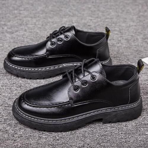 Spring Original Style Leather Shoes Fashion PU Men Casual Shoes Men Sneakers Breathable Non-slip Increased Leisure Male Footwear