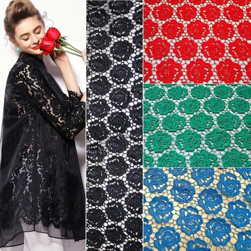 5Yards Nigerian White Red Green Lace Fabrics For Wedding Dentelle Et Broderie A Coudre Black Lace Appliques For Party Dress