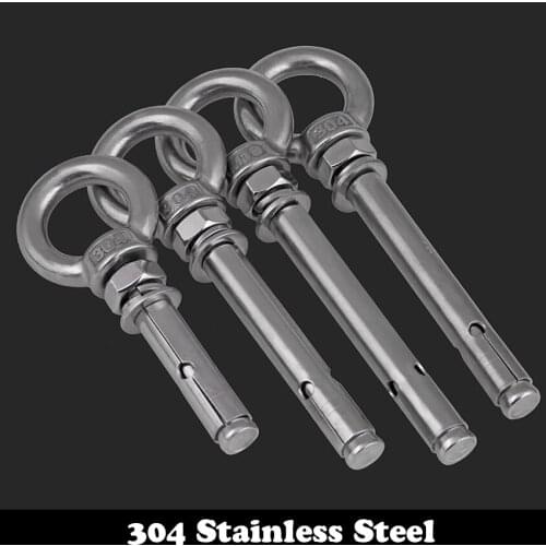 M8 M8*100 M8x100 M8*120 M8x120 M8*150 M8x150 304 Stainless Steel Lift Eye Ring Nut Concrete Anchor Sleeve Expansion Bolt Screw