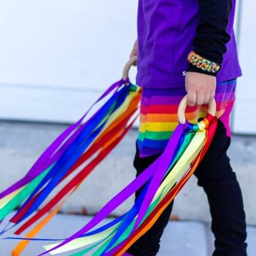 Montessori Style Sensory Toy Child Instruments Bells Baby Ribbon Ring Newborns Upwards Develop Color Recognition Sensory Toy