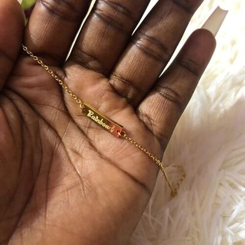 Custom Engraving Name Letter Bracelets For Women Stainless Steel Gold Name Personalized Bracelet Femme Jewelry Bijoux Femme