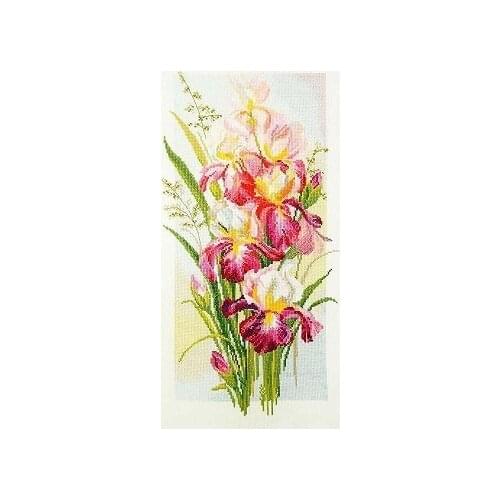 Cross Stitch Set Flowers Cross-stitch Kit Embroidery Needlework Craft Packages Cotton Fabric Floss New Designs Embroidery